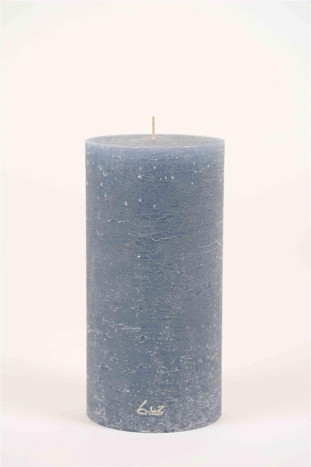 
            Ø10xH20cm - rustic candle blue