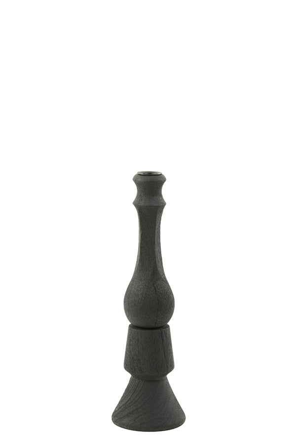
            Candle holder Ø10x33 cm TAVOLA wood matt black
