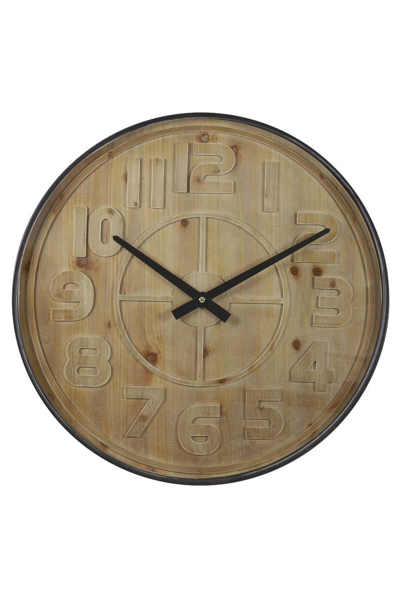 
            Clock 60x6 LOGAN wood brown+black