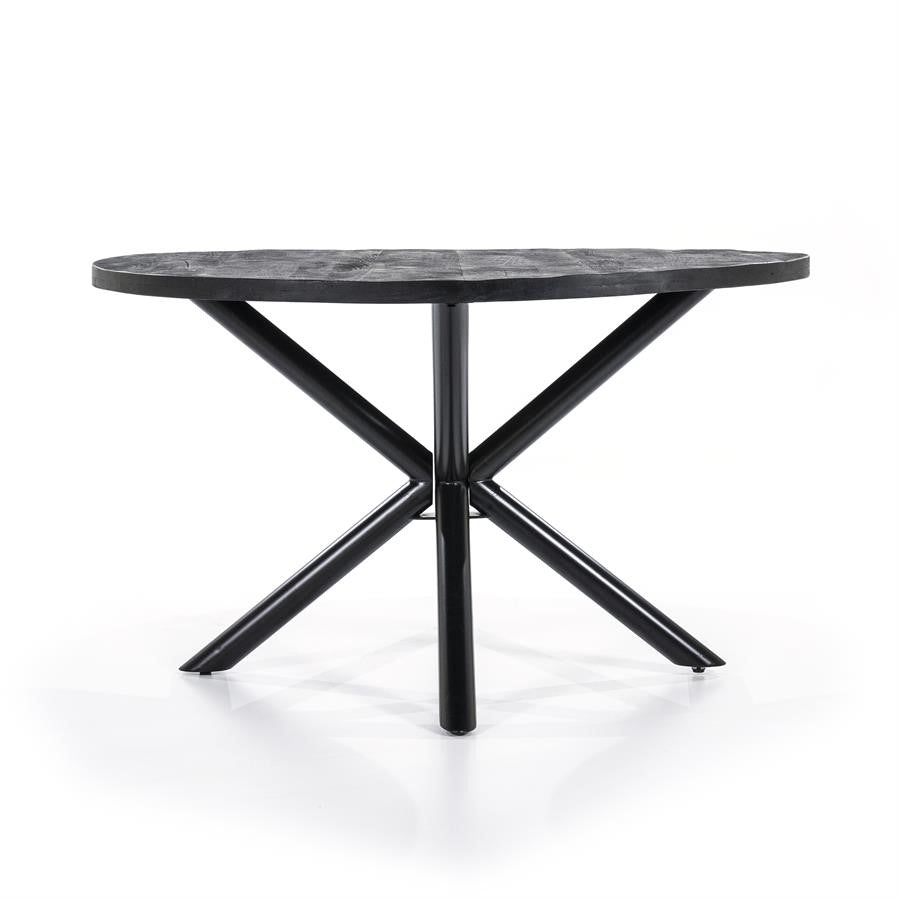 
      Dining table round 130x130 - black