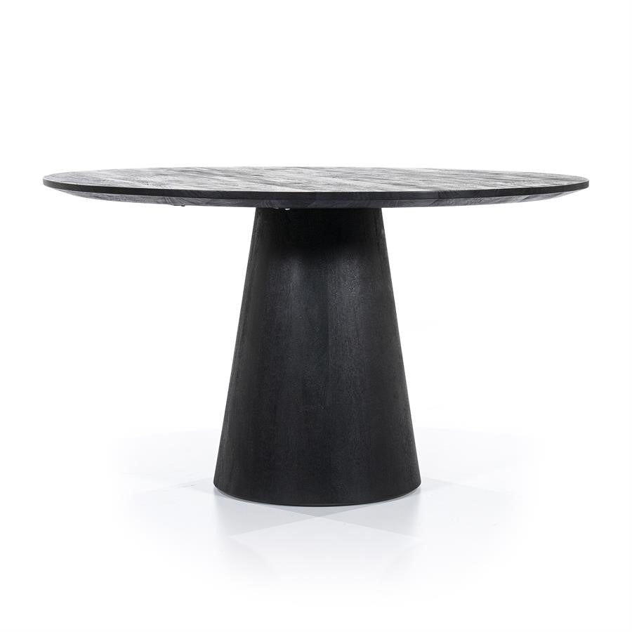 Aron borðstofu-borð kringlótt 130x76 - svart