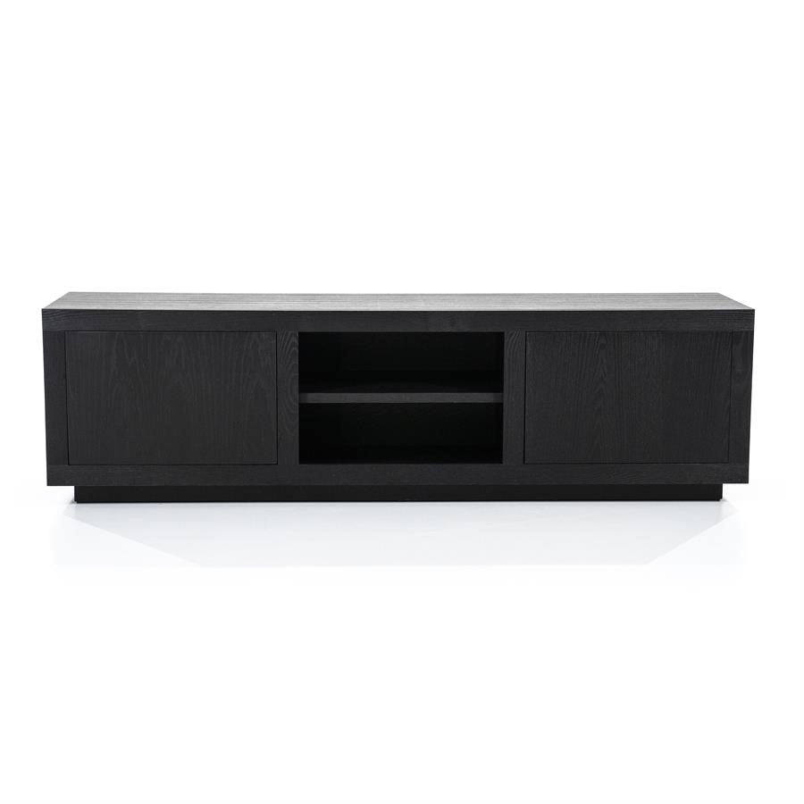 Helsinki TV cabinet 160cm 2drs - black