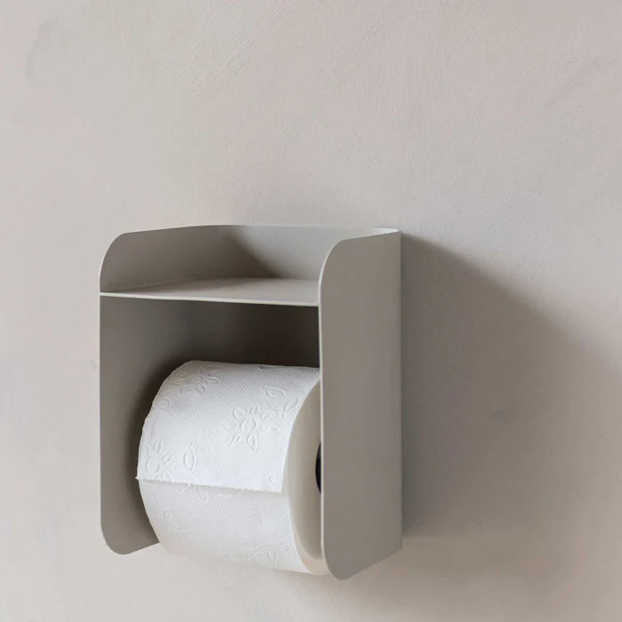 
            CARRY, Toilet roll holder W12,8 x L14cm, Sand grey