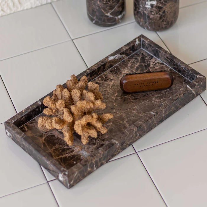
            MARBLE deco tray Brown
