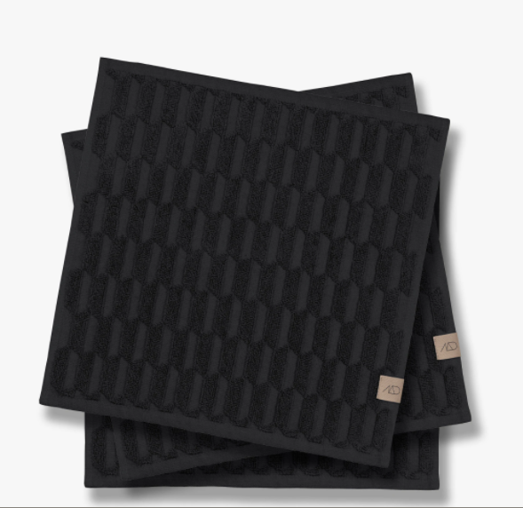 
            GEO Fingertip towel 30 x 30 cm, Black x3