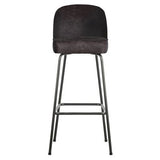 VOGUE BAR STOOL 65CM LEATHER BLACK