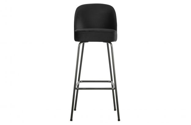 
            VOGUE BAR STOOL 80CM VELVET BLACK