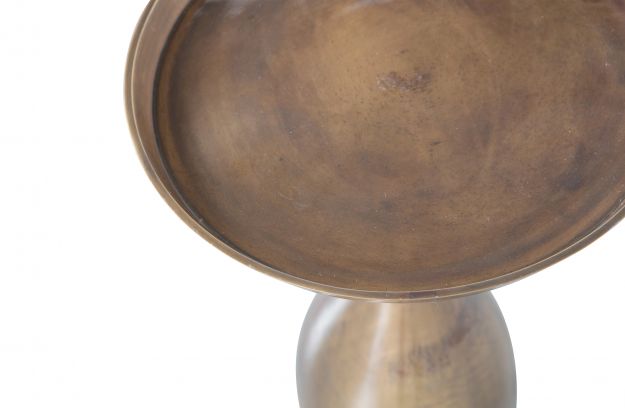 
            CONE SIDETABLE METAL ANTIQUE BRASS