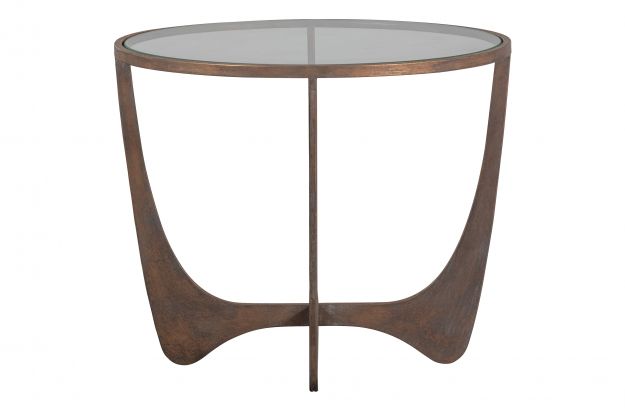 
            Silky sidetable metal/glass copper