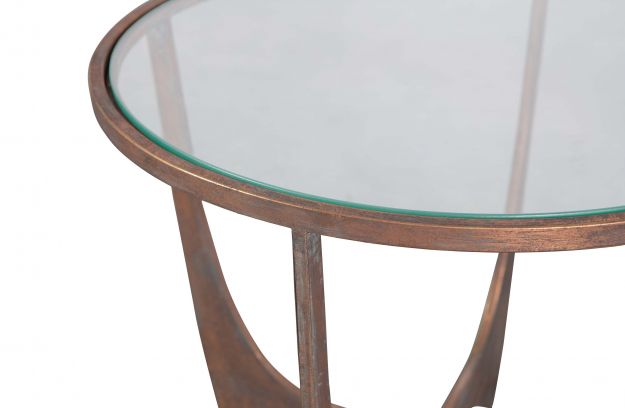 
            Silky sidetable metal/glass copper
