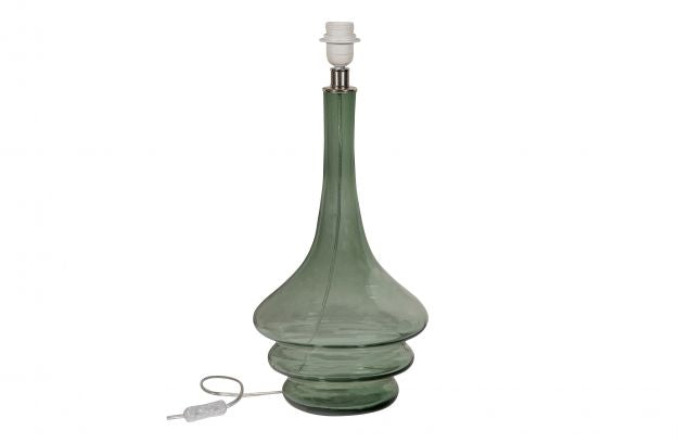 
            Straw table lamp body glass olive