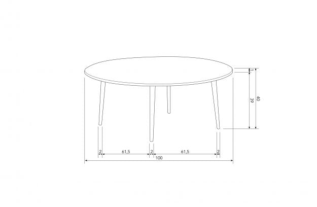 
            Kalu coffe table metal 100cm ant brown/black